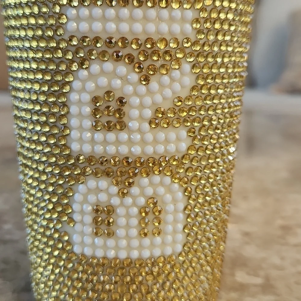 Gold Rhinestone Bride Tumbler